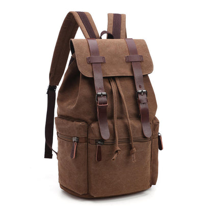 Korean Style Waterproof Canvas Backpack with Laptop Compartment