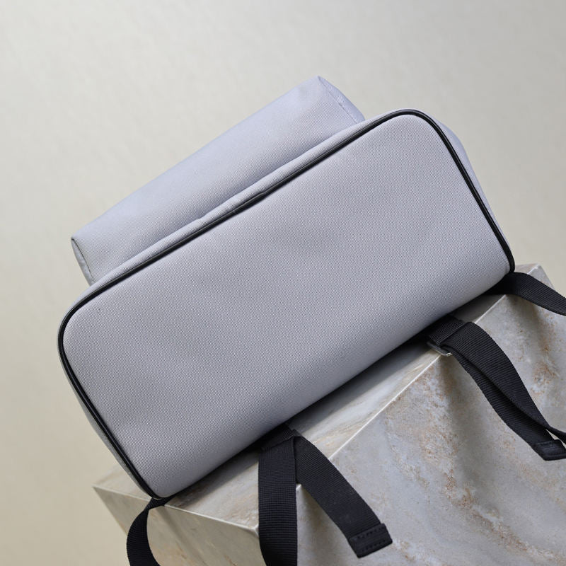 Neutral Gray Large Capacity Canvas Backpack