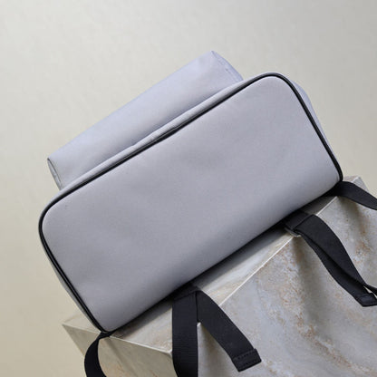Neutral Gray Large Capacity Canvas Backpack