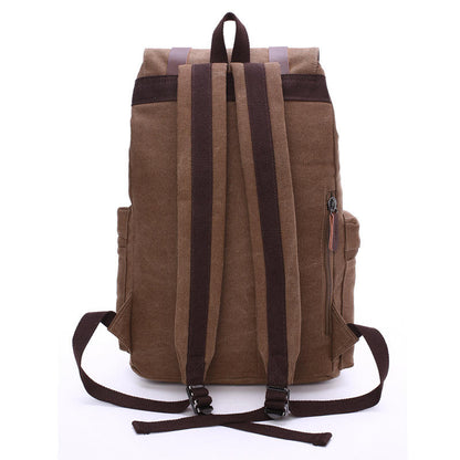 Korean Style Waterproof Canvas Backpack with Laptop Compartment