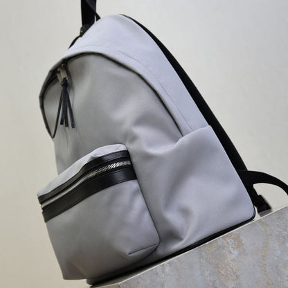 Neutral Gray Large Capacity Canvas Backpack