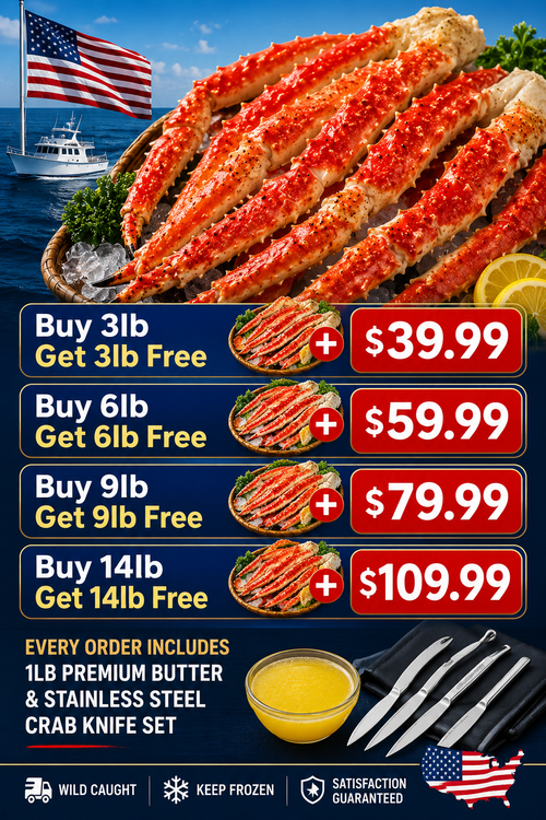 🔥Premium Wild King Crab Legs | Buy One Get One Free + Free Gifts